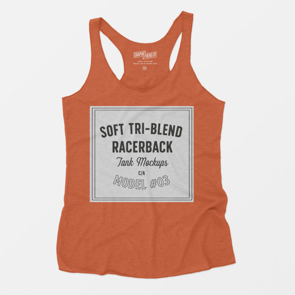 Free Soft Tri-Blend Racerback Tank Mockup 03 Psd