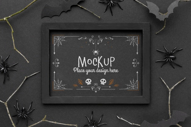 Free Spooky Halloween Concept Mock-Up Psd