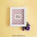 Free Spring Mock Up With Frame And Purple Flowers Psd