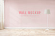 Free Standing Lamp In A Pink Room Psd