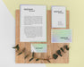 Free Stationery Arrangement With Plant Psd