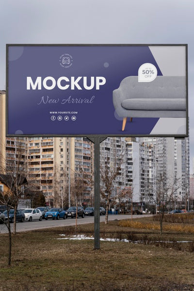 Free Street Billboard Display Mock-Up Psd