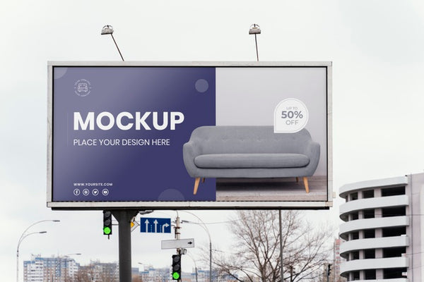 Free Street Billboard Display Mock-Up Psd