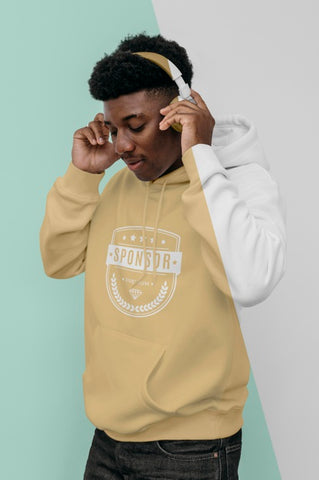 Free Stylish Man In Hoodie With Headphones Psd