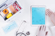 Free Tablet Mockup With Medical Concept Psd