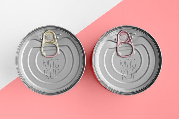 Free Tin Cans On Table Psd