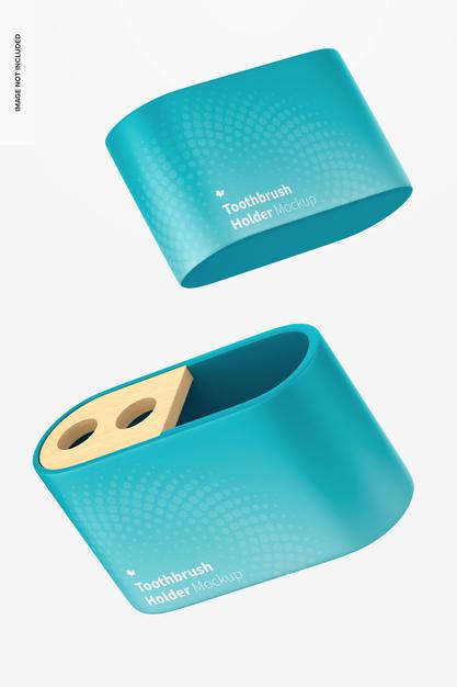 Free Toothbrush Holder Mockup, Floating Psd