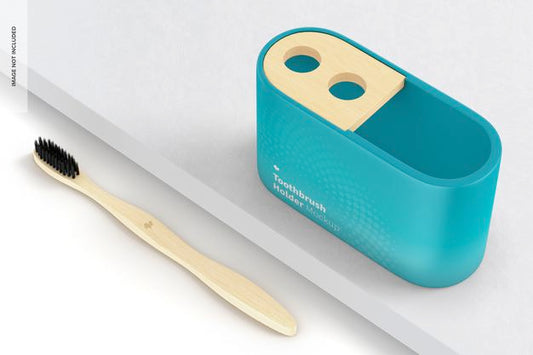 Free Toothbrush Holder Mockup, Perspective View Psd