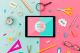 Free Top View Assortment Of School Supplies Psd