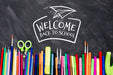 Free Top View Back To School With Colourful Supplies Psd
