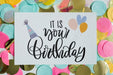 Free Top View Birthday Card Mockup Psd