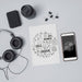 Free Top View Clipboard With Headphones Psd
