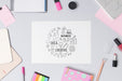 Free Top View Colorful Elements With Mock-Up Psd