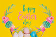 Free Top View Easter Composition With Copyspace Psd