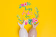 Free Top View Easter Composition With Copyspace Psd