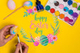 Free Top View Easter Composition With Copyspace Psd