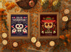 Free Top View Floral Skull In Mock-Ups With Festive Decoration Psd