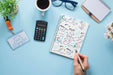 Free Top View Hand Writing On A Notebook Mock-Up Psd