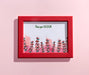 Free Top View Mock-Up Red Frame Psd