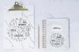 Free Top View Notepad With Clipboard Psd