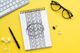 Free Top View Of Desk Concept Mock-Up Psd