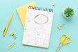 Free Top View Of Desk Concept Mock-Up Psd