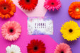 Free Top View Of Mock-Up Card With Daisies Psd