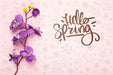Free Top View Of Purple Spring Orchid Psd