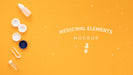 Free Top View Optics Still Life Composition Mock-Up Psd