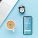 Free Top View Phone Mock-Up With Coffee Psd