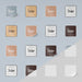 Free Top View Sticker Collection Mock Up Psd