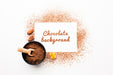 Free Top View Sweet Cocoa Wallpaper Mock-Up Psd