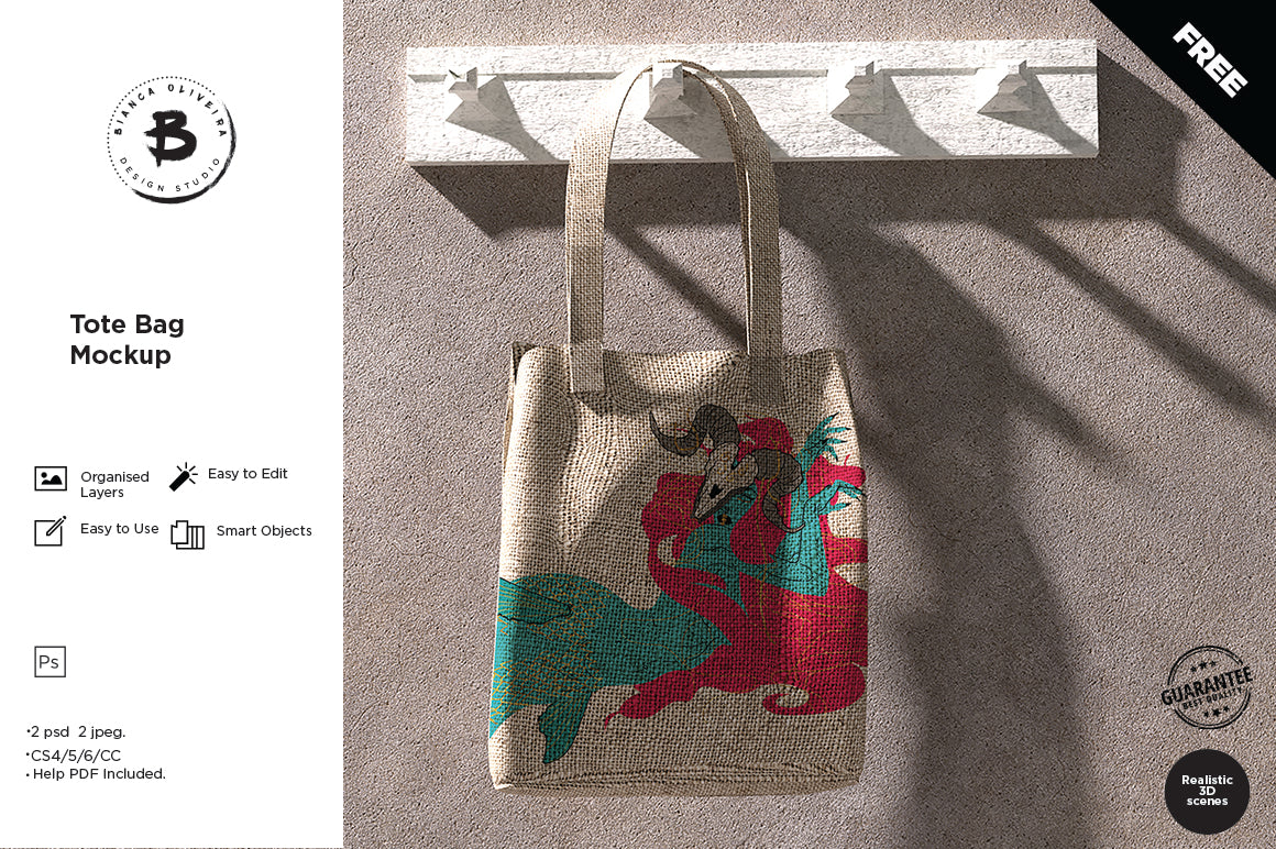 Free Tote Bag Mockup