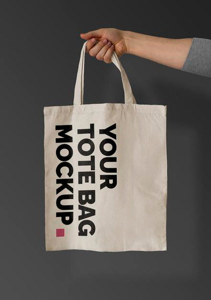 Free Tote Bag On Black Mockup Psd