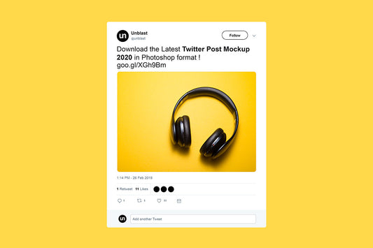 Free Twitter Post Mockup 2020
