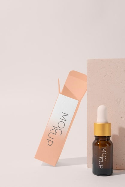 Free Unfolded Cosmetic Box Mockup Psd