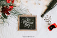 Free Valentine Elements And Frame Mockup Psd