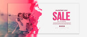 Free Valentines Day Sale Banners Mockup Psd