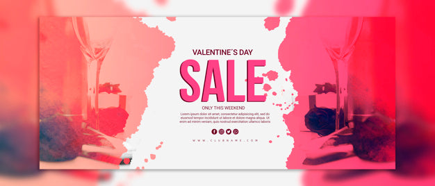 Free Valentines Day Sale Banners Mockup Psd