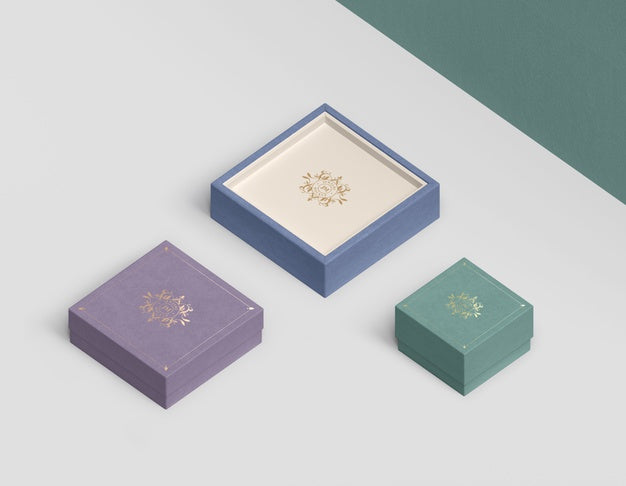 Free Variety Of Sizes And Colours For Jewellery Boxes Psd