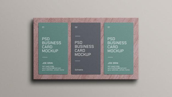 Free Vertical Business Card Mockup Psd