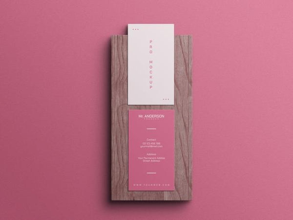 Free Vertical Business Card Mockup Psd