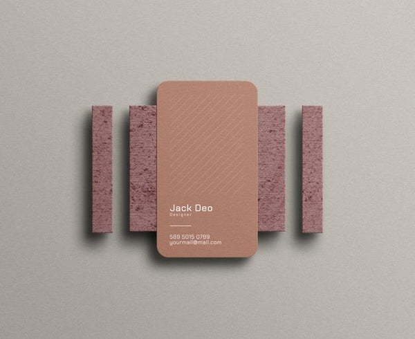 Free Vertical Business Card Mockup Psd