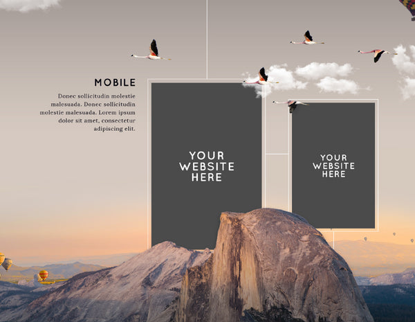 Free Vertical Website Presentation Mockup