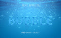 Free Water Text Effect Mock-Up Psd