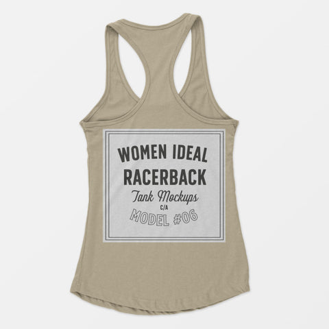 Free Women Ideal Racerback Tank Mockup Psd