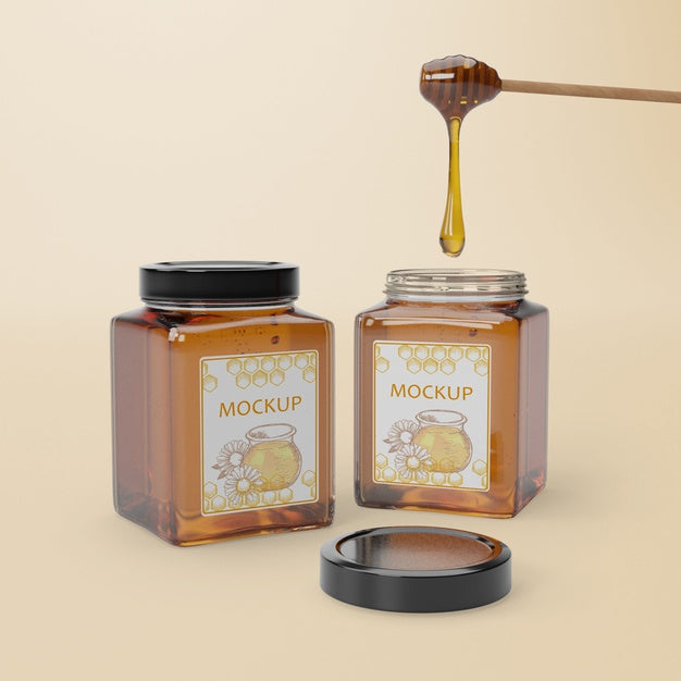 Free Wooden Spoon With Honey Psd
