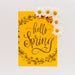 Free Yellow Paper Mockup With Spring Flowers Psd