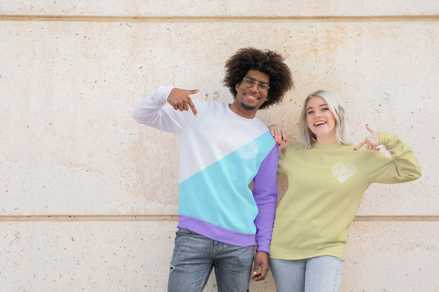Free Young Model Wearing Hoodies Psd