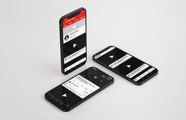 Free Youtube On Mobile Phone Mockup Psd